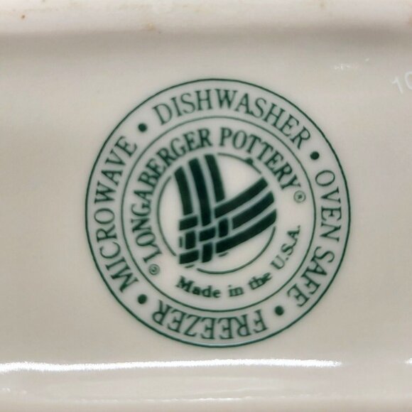 Longaberger Sweetener Sugar Packet Holder Holly Christmas Ceramic Woven Traditio - Picture 10 of 12